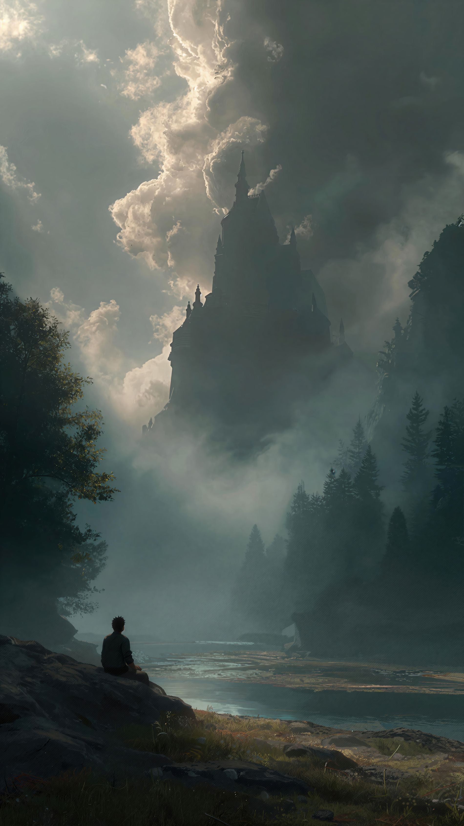 Fantasy Mountain Wall Decor  Digital Download 13 x 24 inches High resolution 300ppi digital file. Suitable for small poster printing & POD merchandise.