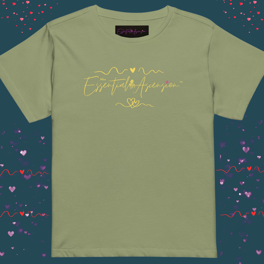 Women’s high-waisted t-shirt light olive Aşčenşiøn UK 🇬🇧