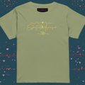 Women’s high-waisted t-shirt light olive Aşčenşiøn UK 🇬🇧