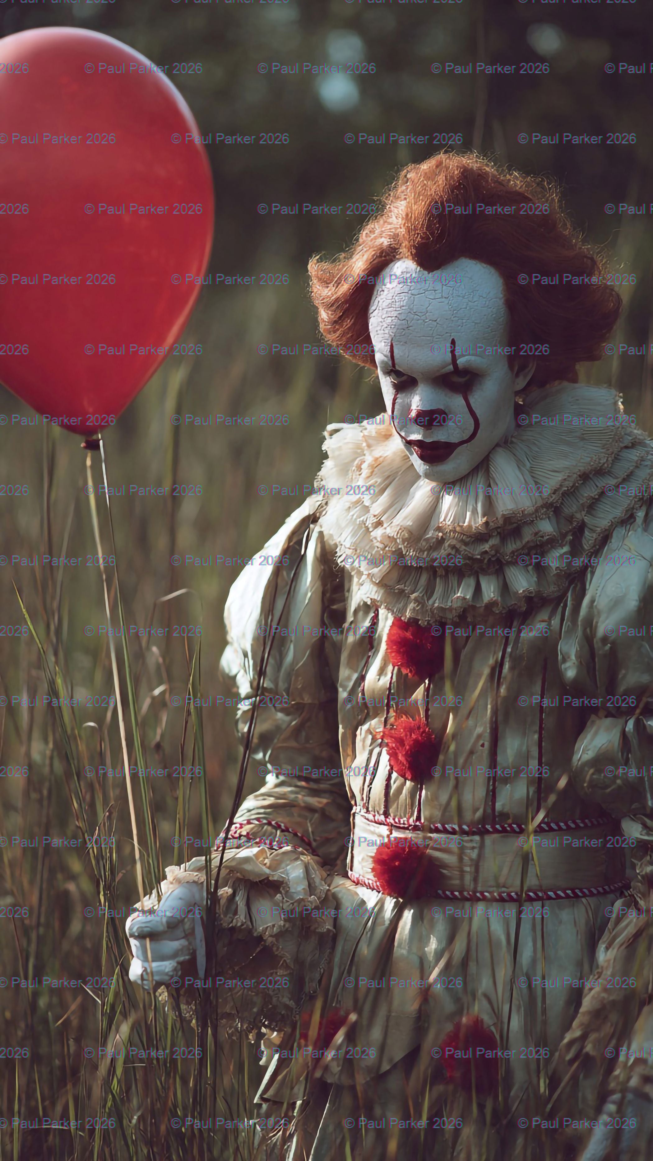 Creepy Clown Digital Download 18 x 24 inch