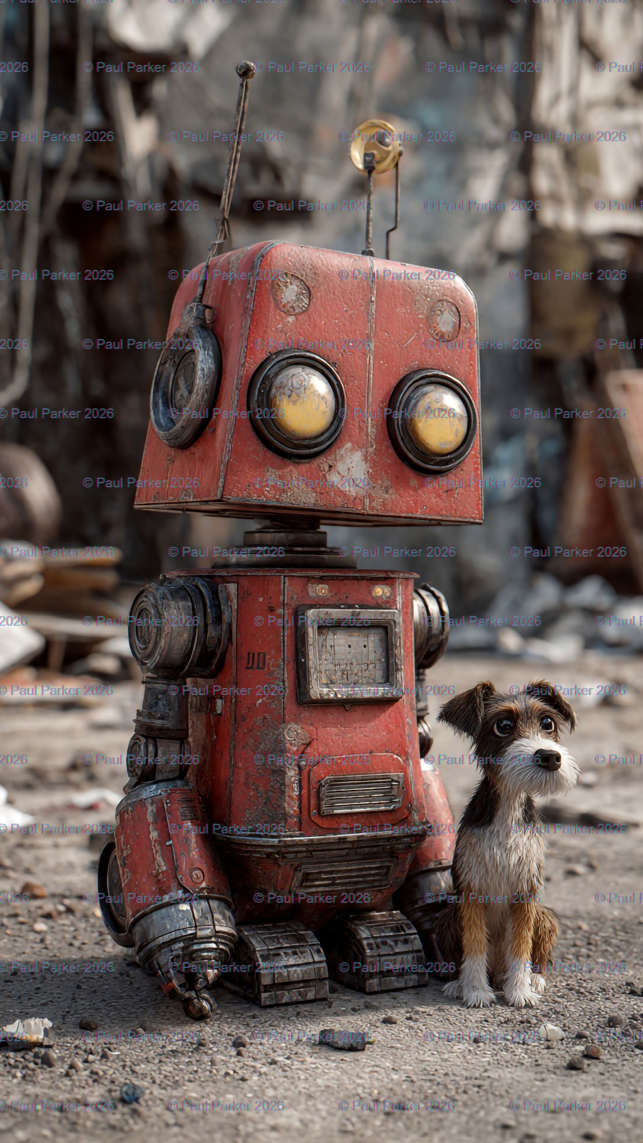 One Droid and His Dog Digital Download 18 x 24 inch