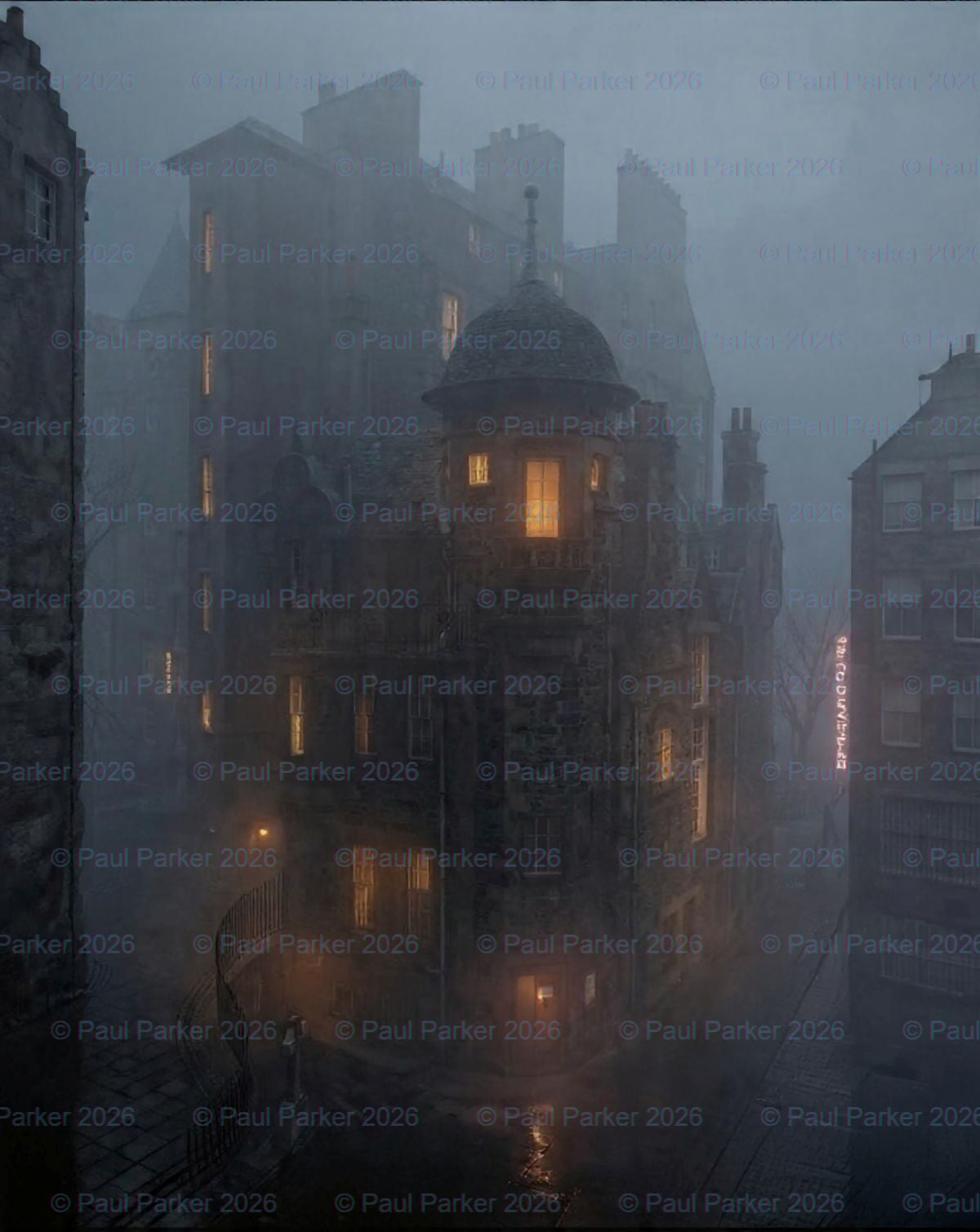 Edinburgh Landmarks (writers house) Digital download 18 x 24 inch