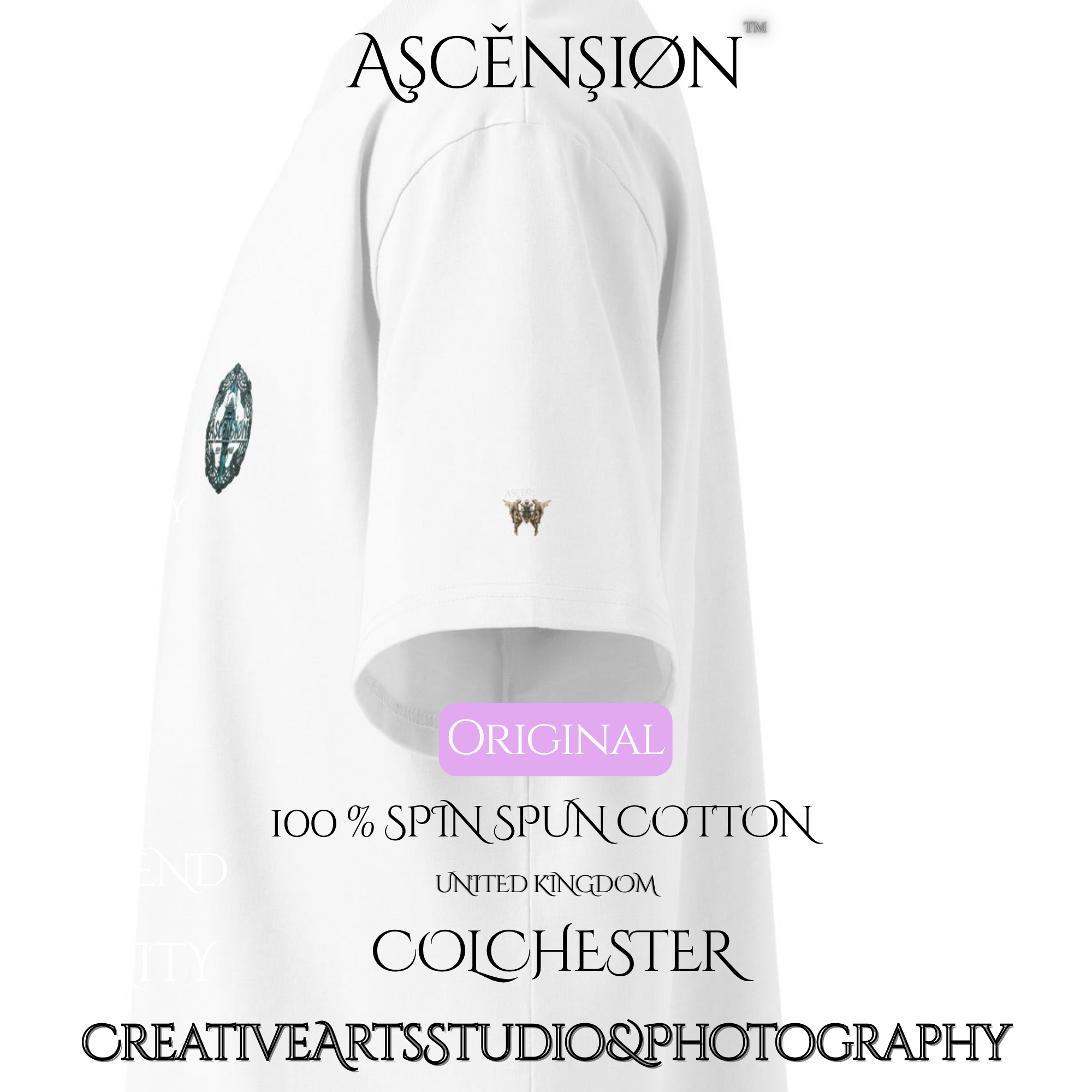 Unisex organic oversized high neck t-shirt Flat rate shipping from £3.59 Ascension Colchester .