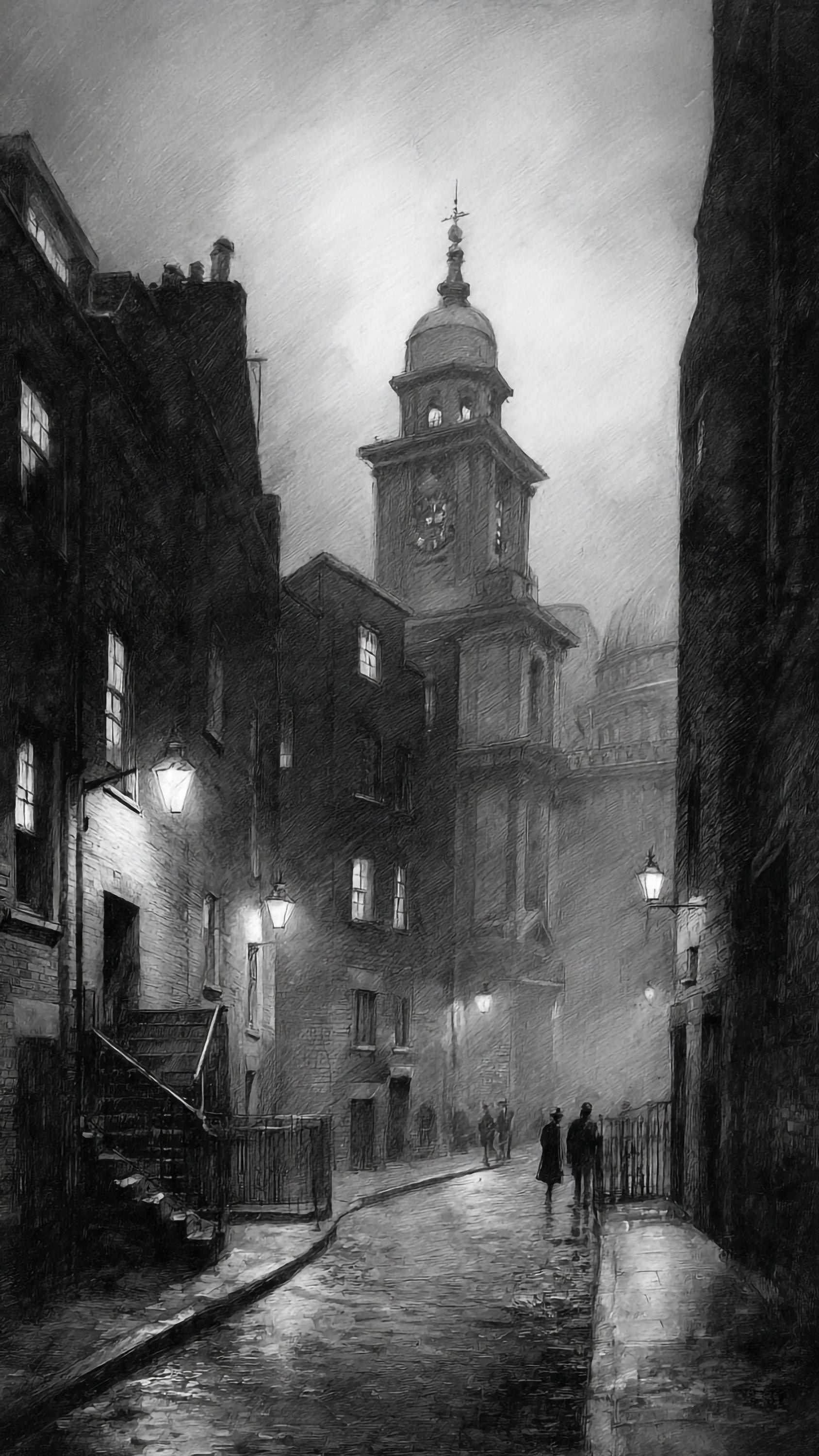 City Of London Charcoal design Print Digital Download. Print size 12"x 24" inch . Suitable for Small/Medium Poster printing & POD merchandise High resolution Gallery standard print 300PPI.