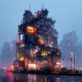 Copywrite free 0.99p Science Fantasy Mumbai 3057 Digital Download 17 x 17 inches Artwork  Creative Arts Studio