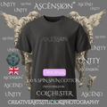 Organic Ring-Spun Cotton  Unisex Garment Dyed  Vintage T-Shirt | Designs Ascension Colchester Essex .