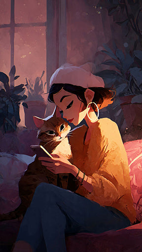 Copywrite free Art Print Files Quiet Time Digital Download Files 18 x 24 inches Medium Poster size-High resolution 300ppi digital file.