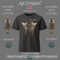 Organic Cotton  Unisex Garment Dyed Vintage T-Shirt Designed by Ascension Apparel Colchester