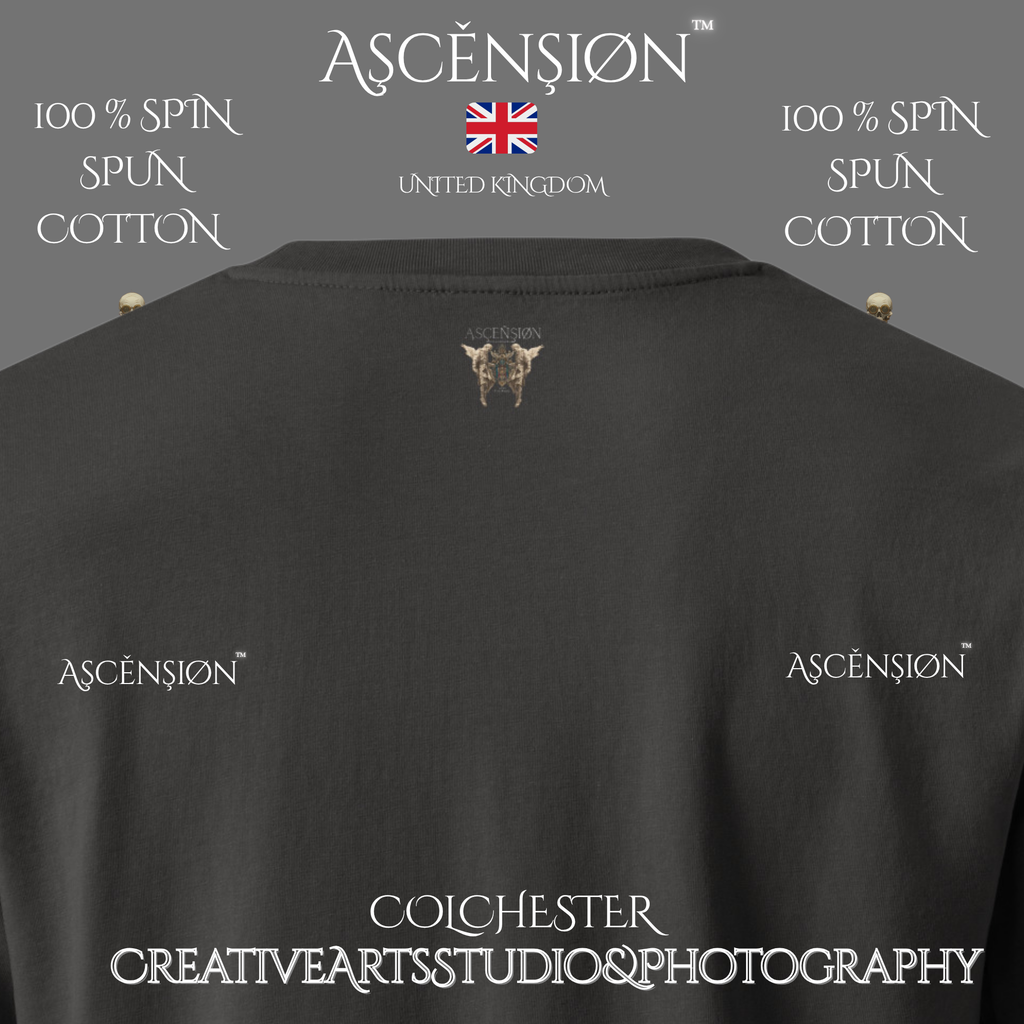 Organic Cotton  Unisex Garment Dyed Vintage T-Shirt Designed by Ascension Apparel Colchester