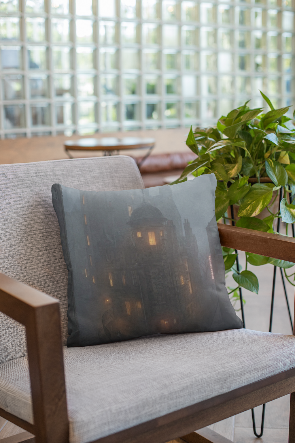 Home Furnishings Edinburgh Landmarks Throw Pillow Featuring Art by Paul Parker