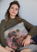 Cute Robot Throw Pillow Art By Paul Parker