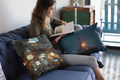 Cyber Punk CIty Shop 99 Throw Pillow Art By Paul Parker